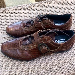 Bata Italian made leather buckle dress shoes